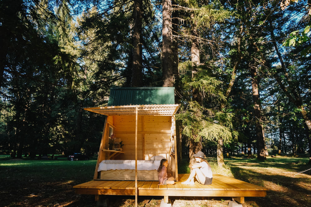 
                  
                    A-frame camping pod
                  
                