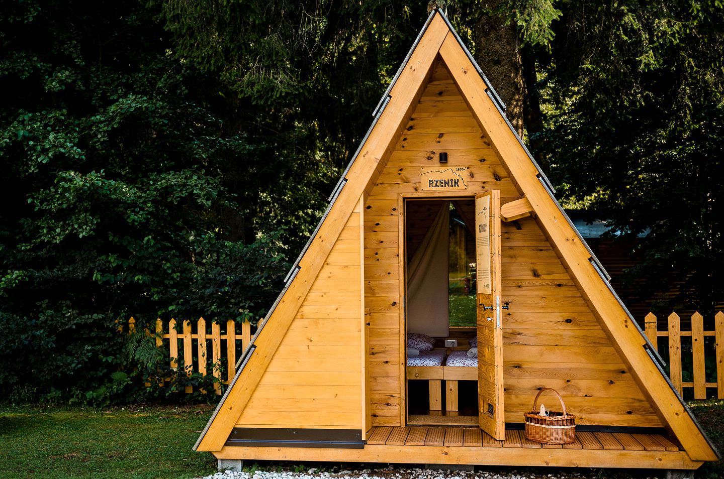 
                  
                    A-frame camping pod
                  
                
